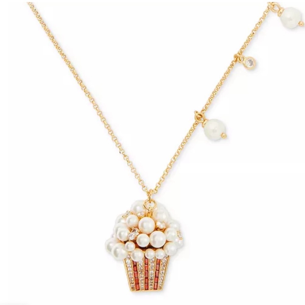 KATE SPADE 🍿Winter Carnival Popcorn Pendant Necklace NWT